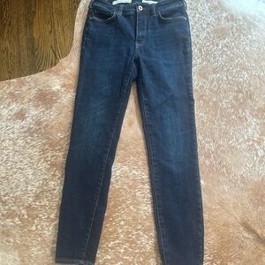 Pilcro and the Letterpress Dark Blue high-rise denim legging Jeans 27